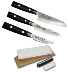 SET 3 COUTEAUX DE CUISINE JAPONAIS YAXELL ZEN "FORME JAPONAISE" PIERRE