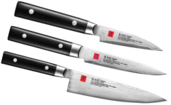 SET 3 COUTEAUX DE CUISINE JAPONAIS KASUMI STANDARD "FORME EUROPÉENNE