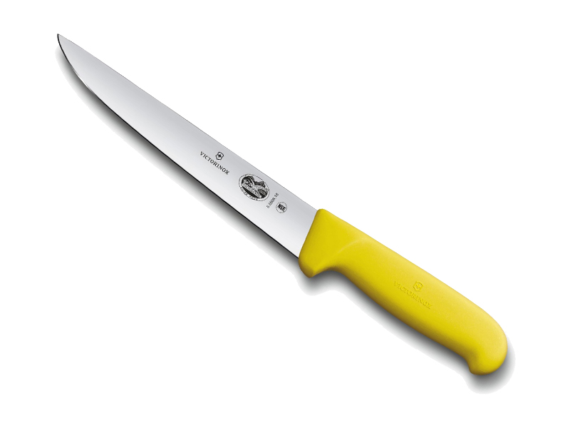 Couteau à saigner/découper Victorinox lame 25 cm - Manche Fibrox jaune