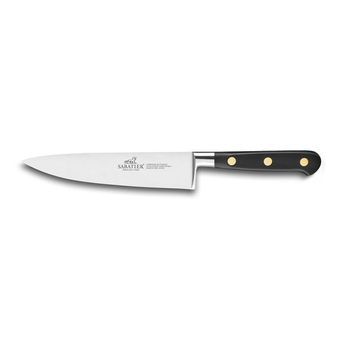 Couteau de cuisine Sabatier Forgé Idéal rivets en laiton - Couteau de chef 15 cm