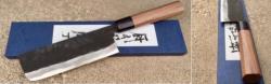 COUTEAU DE CUISINE JAPONAIS ARTISANAL KAMO BRUT DE FORGE USUBA 165 MM
