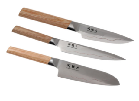 Set de 3 couteaux japonais Kai Seki Magoroku composite "forme japonaise"