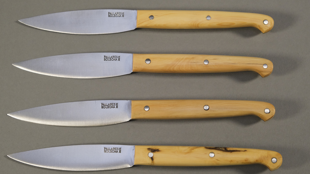 Ensemble de 4 couteaux de table Pallarès Solsona acier inox - Buis