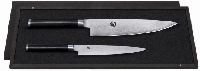 COFFRET COUTEAU DE CUISINE KAI 2 COUTEAUX SHUN DAMAS (CHEF, UTILITAIRE)