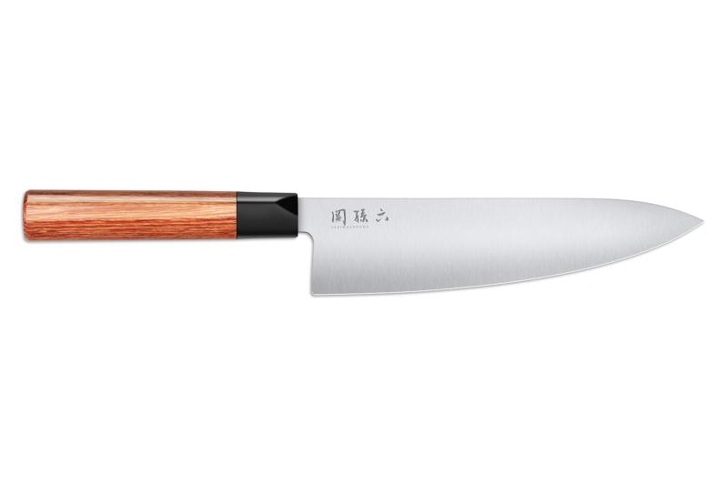 Couteau japonais Kai Seki Magoroku Pakkawood (Redwood) - chef 20 cm
