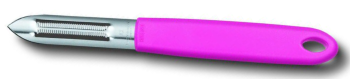 Eplucheur Victorinox deux fentes, lames dentées - manche rose