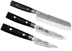 SET 3 COUTEAUX DE CUISINE JAPONAIS YAXELL ZEN "FORME VEGAN"