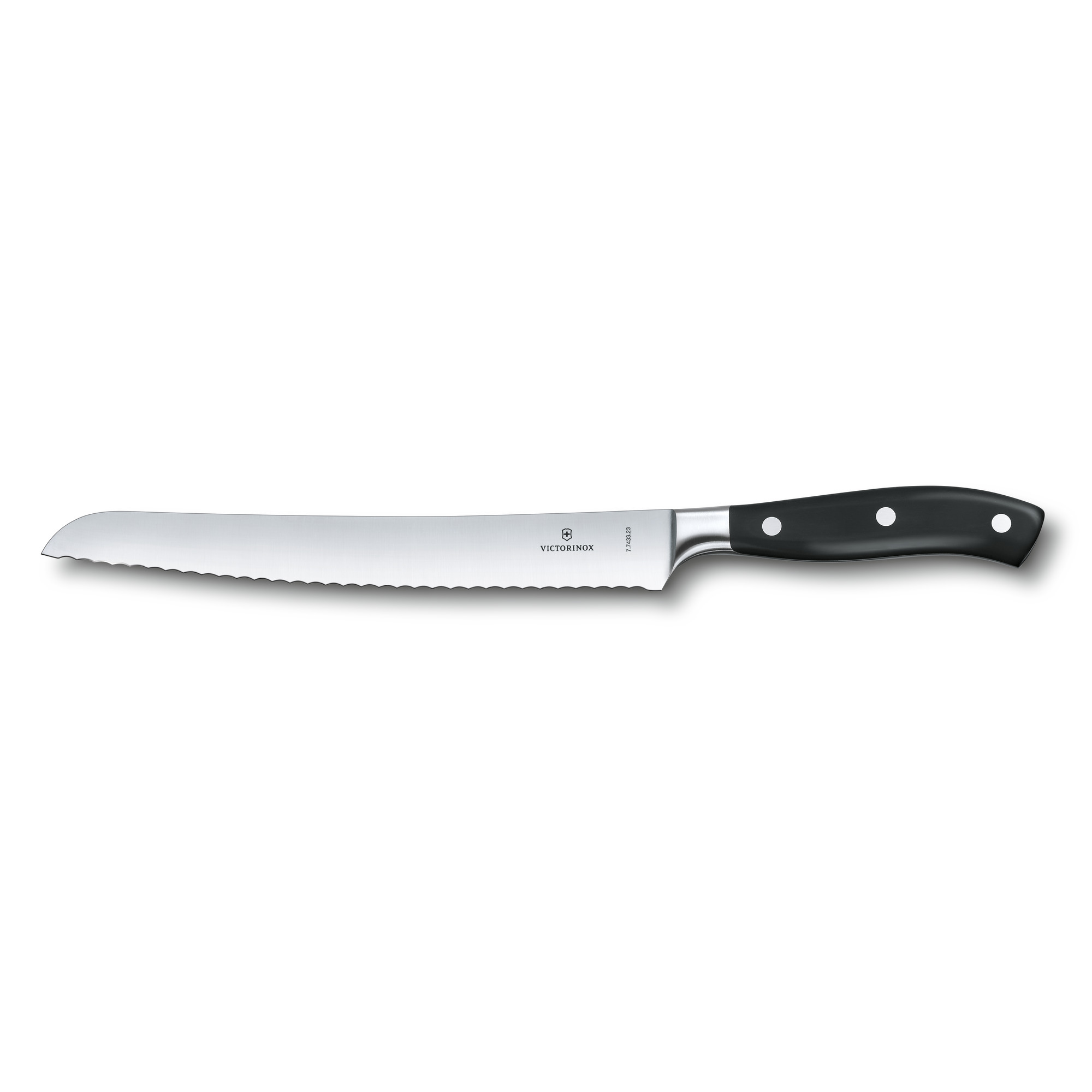 Couteau à pain forgé Victorinox Grand Maître lame dentée 23 cm - manche noir