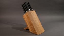 Bloc complet de 8 couteaux japonais Kai Wasabi Black