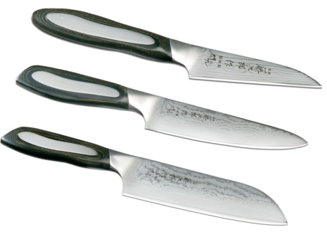 Set de 3 couteaux japonais Tojiro Flash forme japonaise