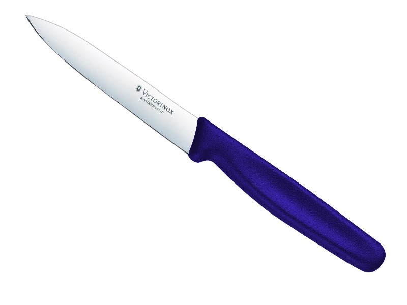 Couteau office Victorinox lame 10 cm - manche bleu