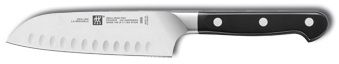 COUTEAU DE CUSINE ZWILLING PRO SANTOKU ALVÉOLÉ 14 CM