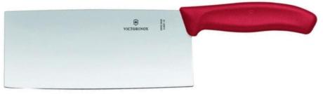 Couperet cuisine Victorinox lame forme chinoise 18 cm - rouge