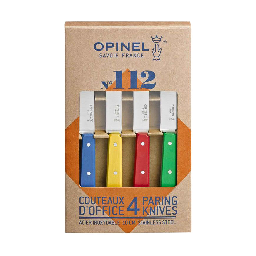 Coffret 4 couteaux d'office N°112 Opinel couleurs classiques