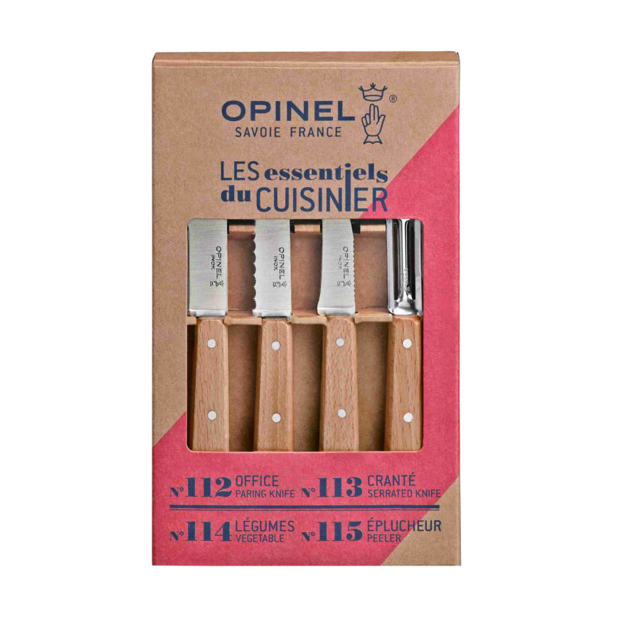 Coffret 4 couteaux Opinel Les essentiels Hêtre