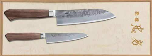Coffret de 2 couteaux japonais Arata Tadafusa - Office/Santoku