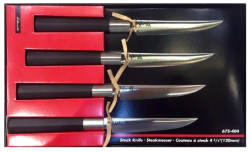 COFFRET DE 4 COUTEAUX DE TABLE 11 CM KAI WASABI BLACK