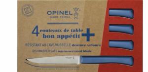 COFFRET DE 4 COUTEAUX DE TABLE OPINEL BLEU BON APPETIT
