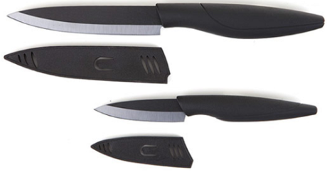COFFRET DE 2 COUTEAUX DE CUISINE UTILITAIRE ET OFFICE EN CÉRAMIQUE