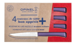 COFFRET DE 4 COUTEAUX DE TABLE OPINEL VIOLET BON APPETIT