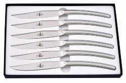 COFFRET DE 6 COUTEAUX DE TABLE FORGE DE LAGUIOLE MONOBLOC DE GHION