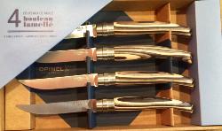 COFFRET DE 4 COUTEAUX DE TABLE OPINEL TABLE CHIC BOULEAU LAMELLÉ