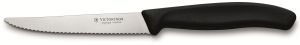 Couteau à steak Victorinox lame 11 cm dentée - manche Fibrox Noir
