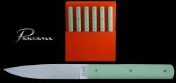 COFFRET DE 6 COUTEAUX DE TABLE PERCEVAL 9.47 - PISTACHE