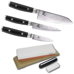 SET 3 COUTEAUX DE CUISINE JAPONAIS YAXELL RAN "FORME JAPONAISE" PIERRE