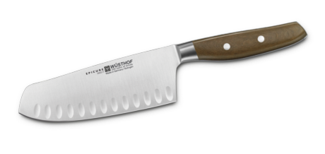 COUTEAU DE CUISINE WÜSTHOF EPICURE SANTOKU ALVÉOLÉ 17 CM