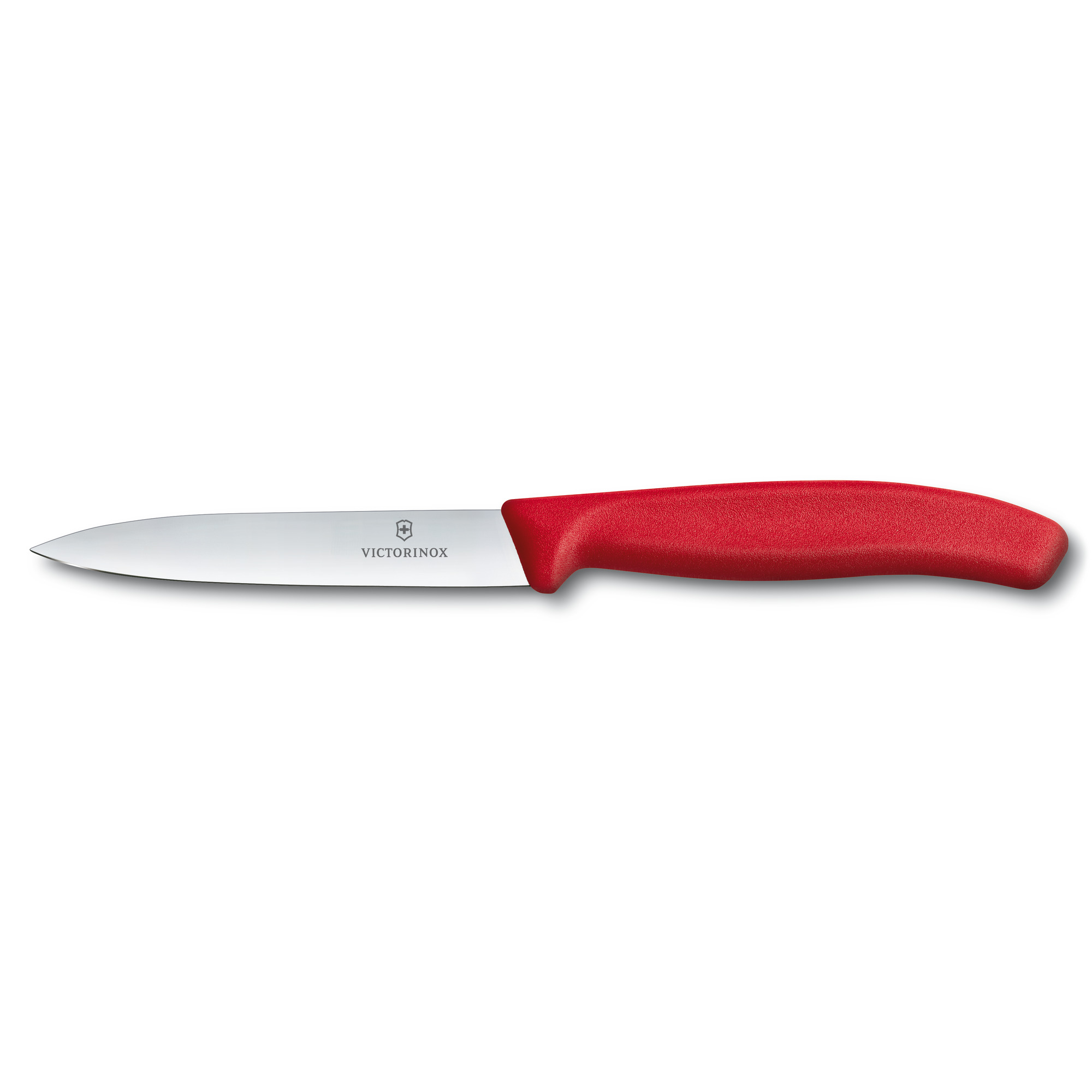 Couteau d'office Victorinox Swiss Classic - lame 10 cm - pointe milieu - manche rouge