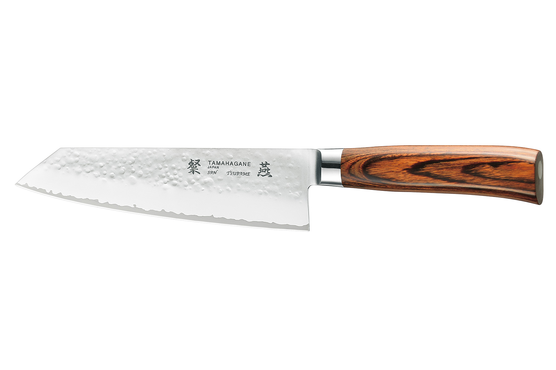 Couteau japonais Tamahagane Tsubame pakkawood - couteau kengata 19 cm