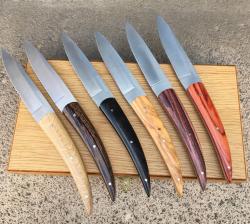 COFFRET DE SIX COUTEAUX DE TABLE "LE CHAMPENOIS" - MULTI-BOIS