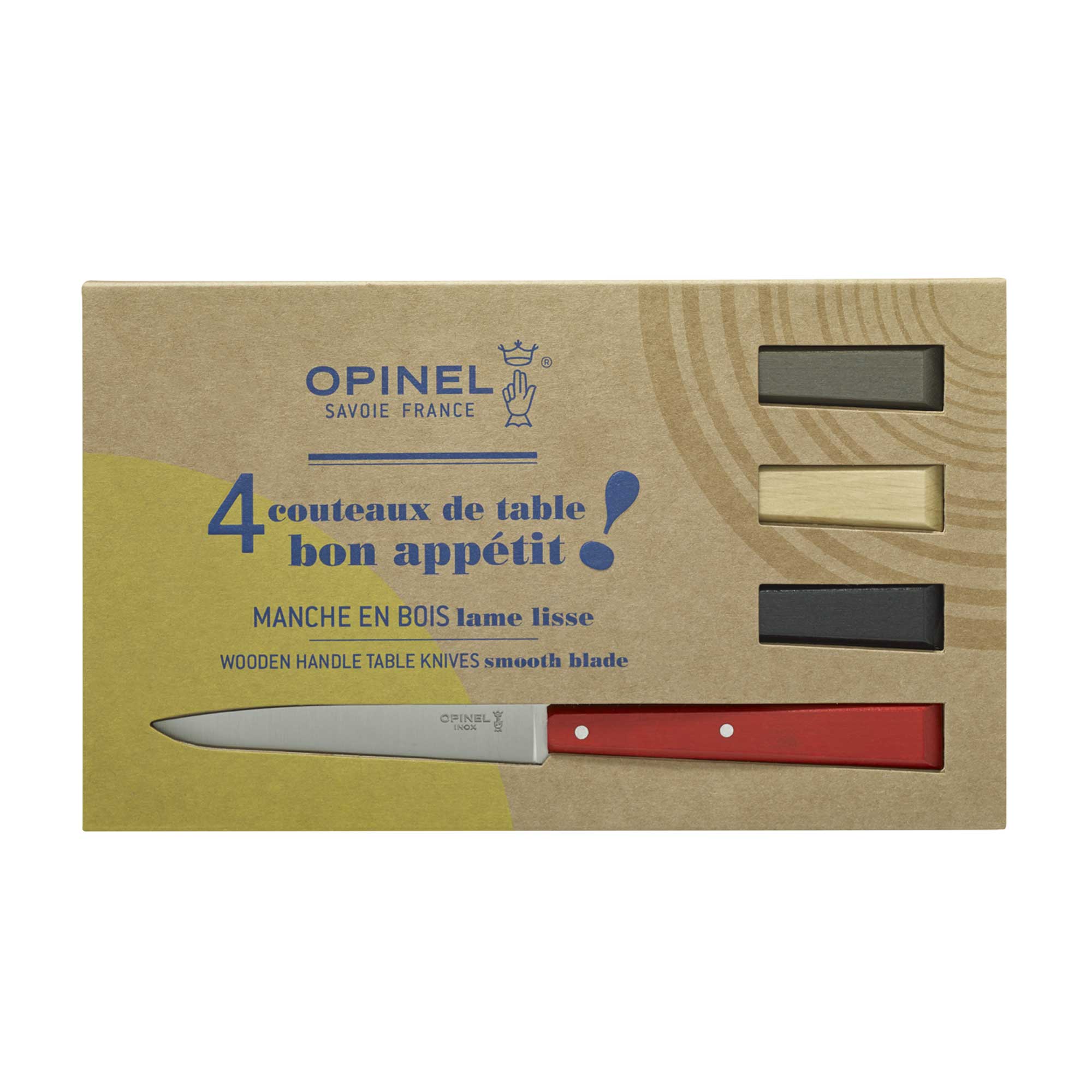 Coffret de 4 couteaux de table Opinel Bon Appétit "Loft"