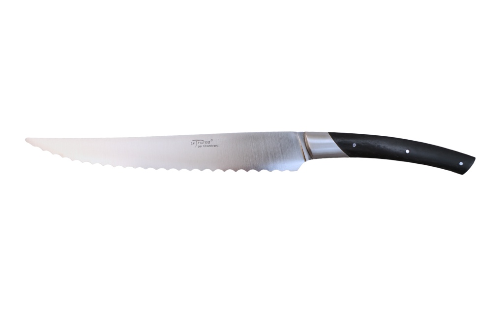Couteau de cuisine coutellerie Chambriard "Les grands gourmets" - Couteau à pain 20 cm ébène