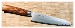 Couteau de cuisine japonais Tamahagane Tsubame pakkawood - chef 18 cm