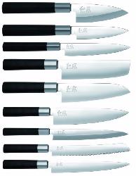 BLOC COMPLET DE 8 COUTEAUX KAI WASABI BLACK