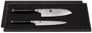 Coffret 2 couteaux Shun Damas (santoku - utilitaire)