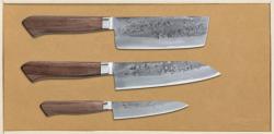 COFFRET DE 3 COUTEAUX DE CUISINE JAPONAIS TADAFUSA - GAMME ARATA