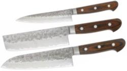 SET DE 3 COUTEAUX DE CUISINE JAPONAIS ARTISANAUX MUSAKICHI