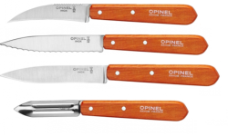 Ensemble de couteaux de cuisine Opinel - les essentiels - mandarine
