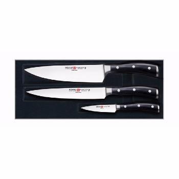 ENSEMBLE DE 3 COUTEAUX  DE CUISINE WUSTHOF CLASSIC IKON